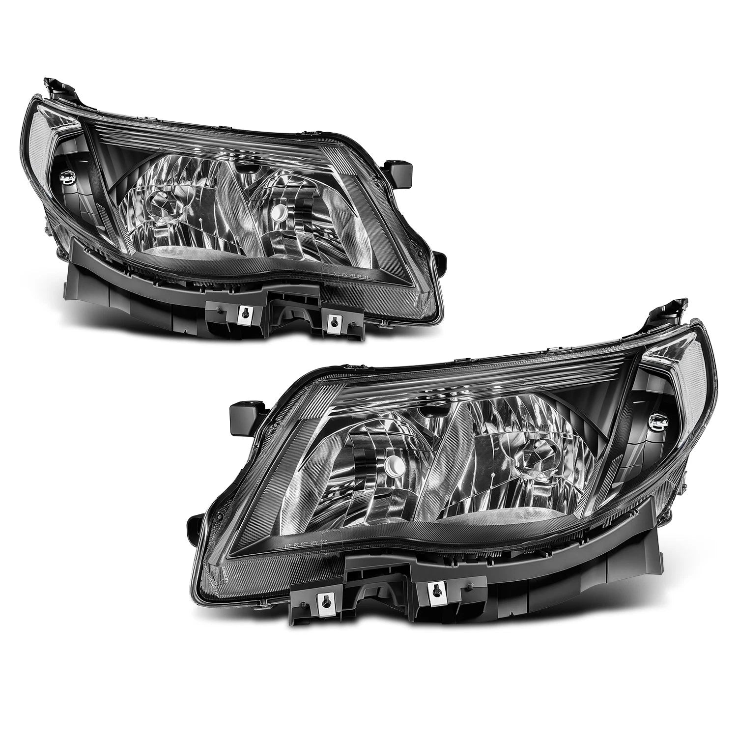 Headlight Lamps for Subaru Forester (2009–2013) Black Housing Clear Corner