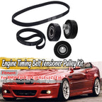 Set of 2 V-Ribbed Belts for BMW E46 E39 E38 X5 E53 Z3 E36