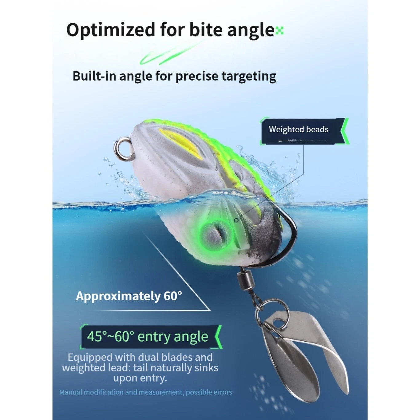 Frog Lure 3.8cm 64g for Pike and Largemouth Bass