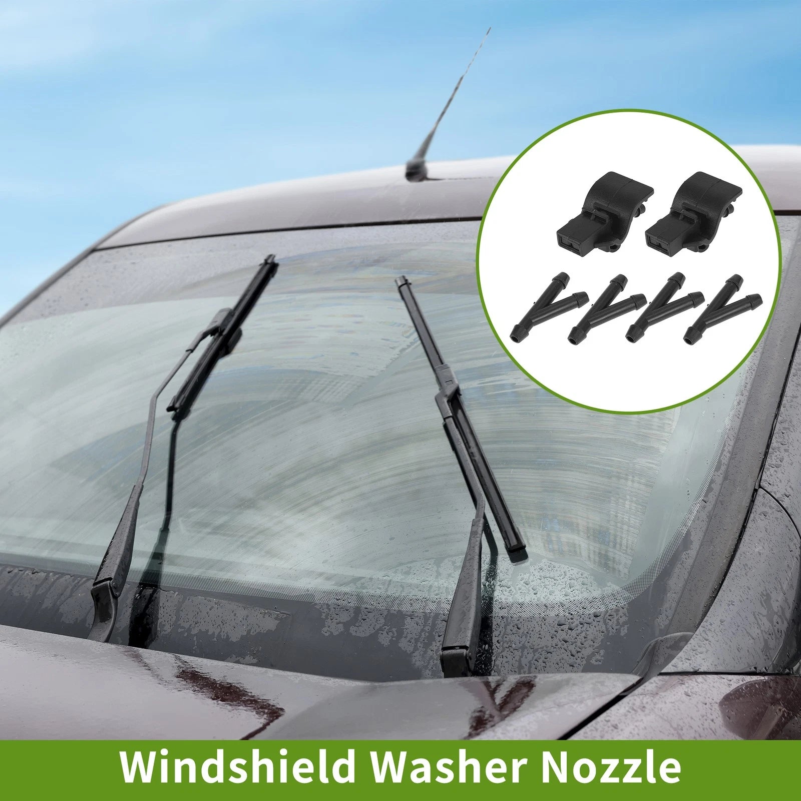 Windshield Washer Nozzle with Hose Connector for Ford (2013–2019) No.FR3Z17603AA