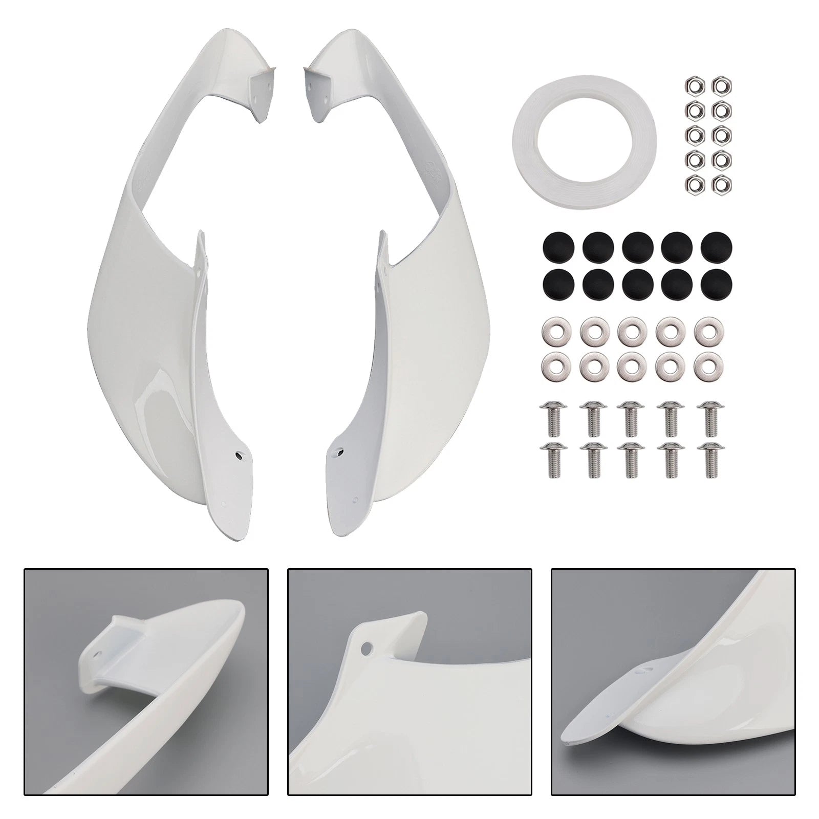 Front Side Winglets for Yamaha YZF R1 R1M (2021–2024) White