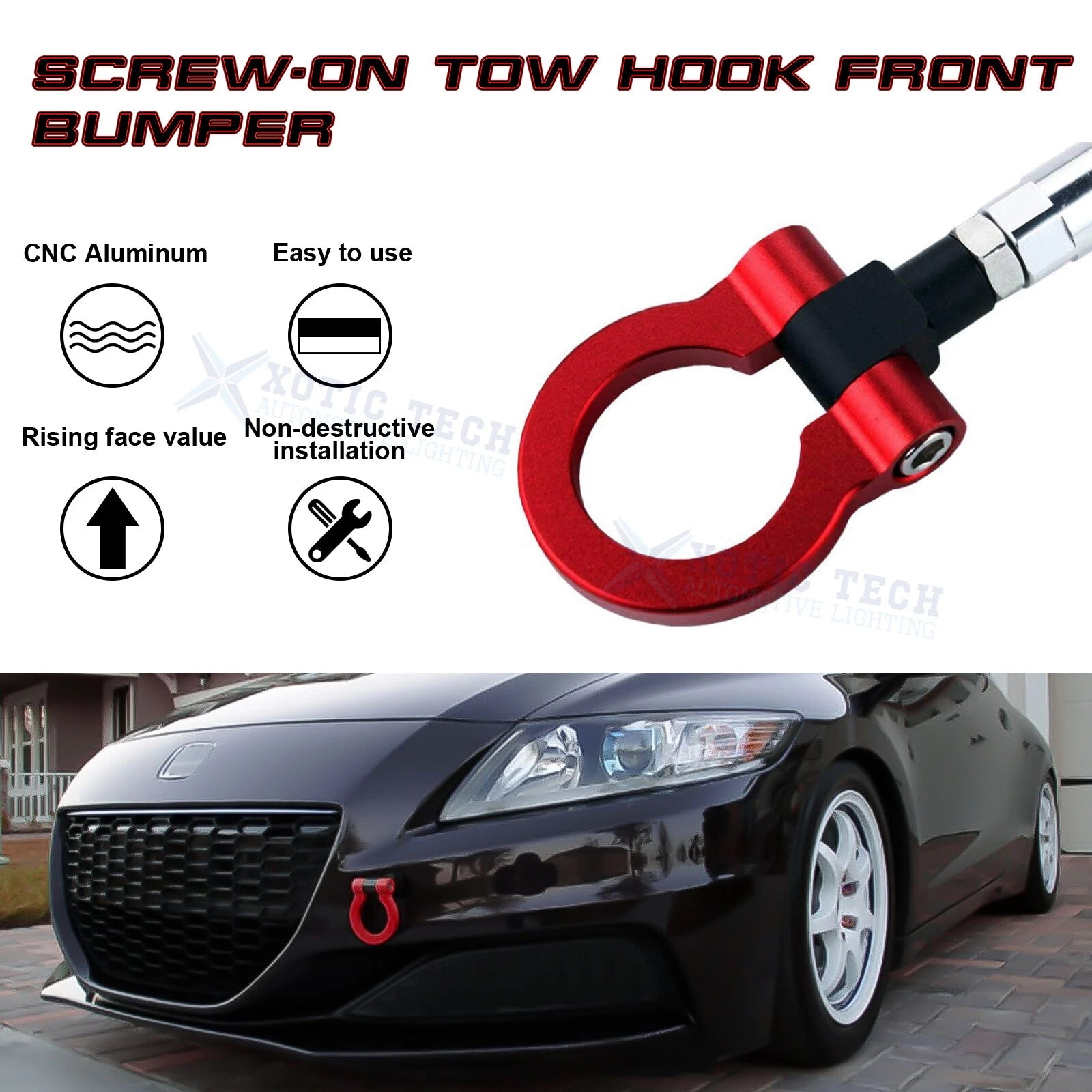 Front Bumper Tow Hook for Honda Fit/Insight/CR-Z (2011-2014)