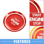 Engine Start Stop Button Cover Decal for Volkswagen Atlas Tiguan (2018–2023)