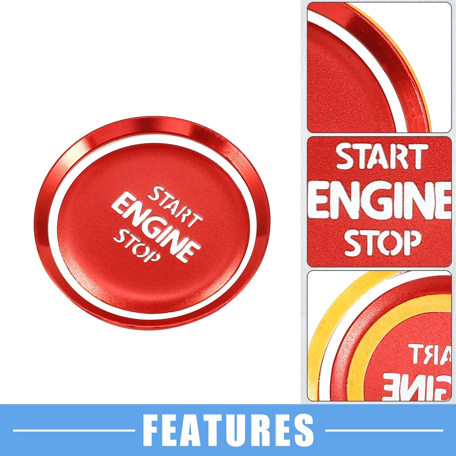 Engine Start Stop Button Cover Decal for Volkswagen Atlas Tiguan (2018–2023)