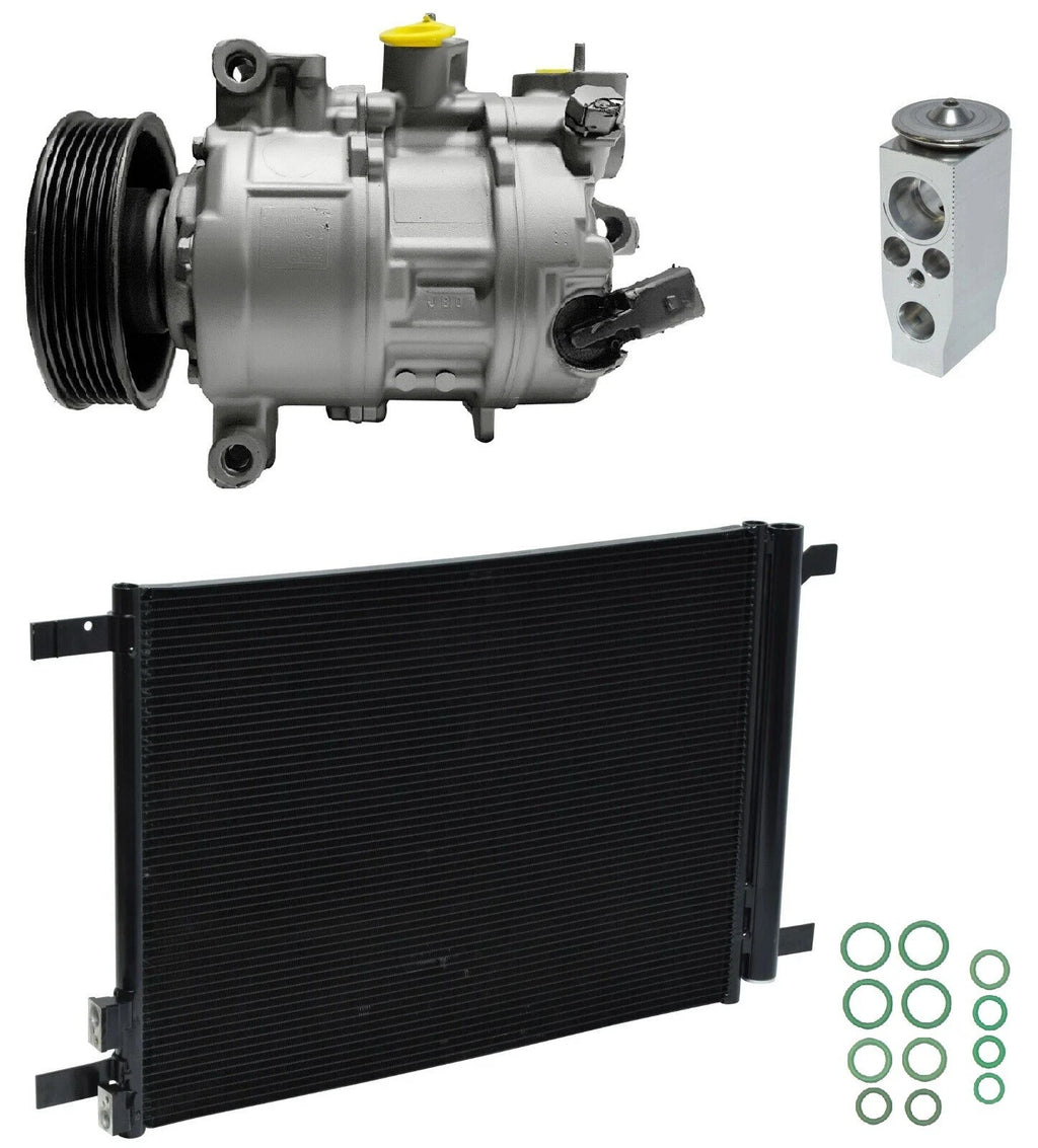 AC Compressor Kit w Condenser Replacement for Audi A3 Quattro 2.0L (2018–2018)