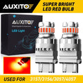 2X 3157 LED Red Strobe Parking Bulbs for