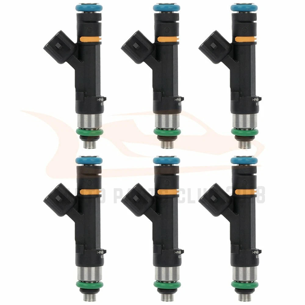 Set of 6 Fuel Injectors for Dodge Grand Caravan Jeep Wrangler (2007–2010)
