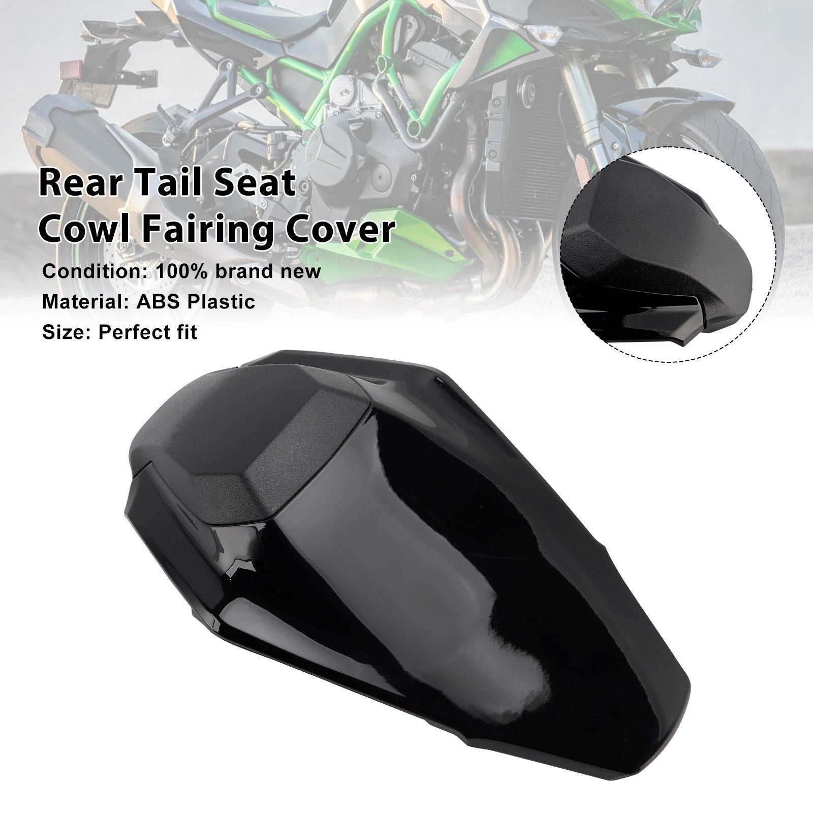 Rear Tail Seat Cowl Fairing Cover for Kawasaki Z900 Z900SE (2025–2026) Black