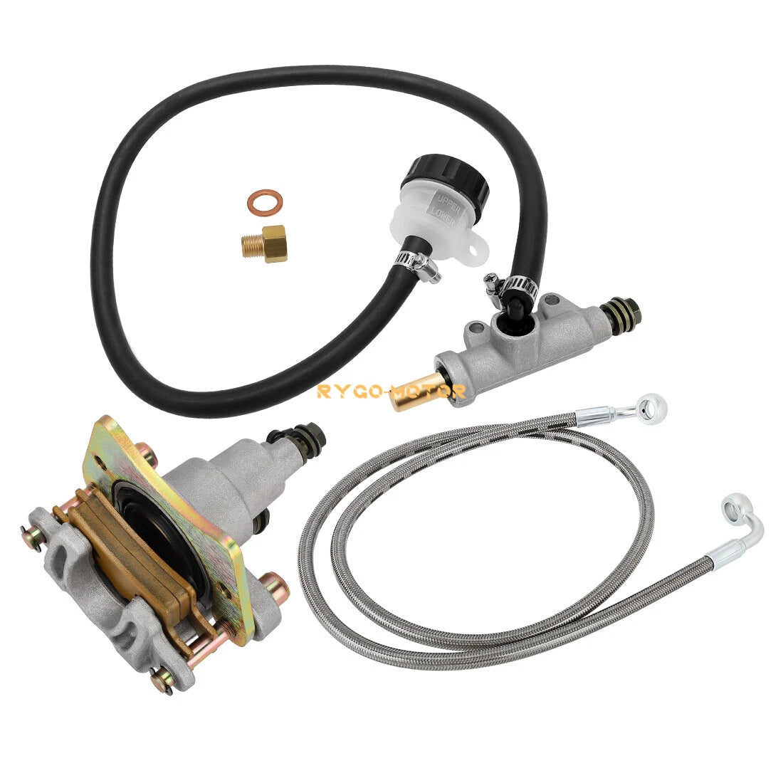 Rear Brake Caliper & Master Cylinder & Line Set for Polaris Trail Blazer 250 330 (1999–2006)