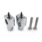 Chrome Spike Handlebar Riser Clamp for Motorcycle (Universal 1" 25mm)
