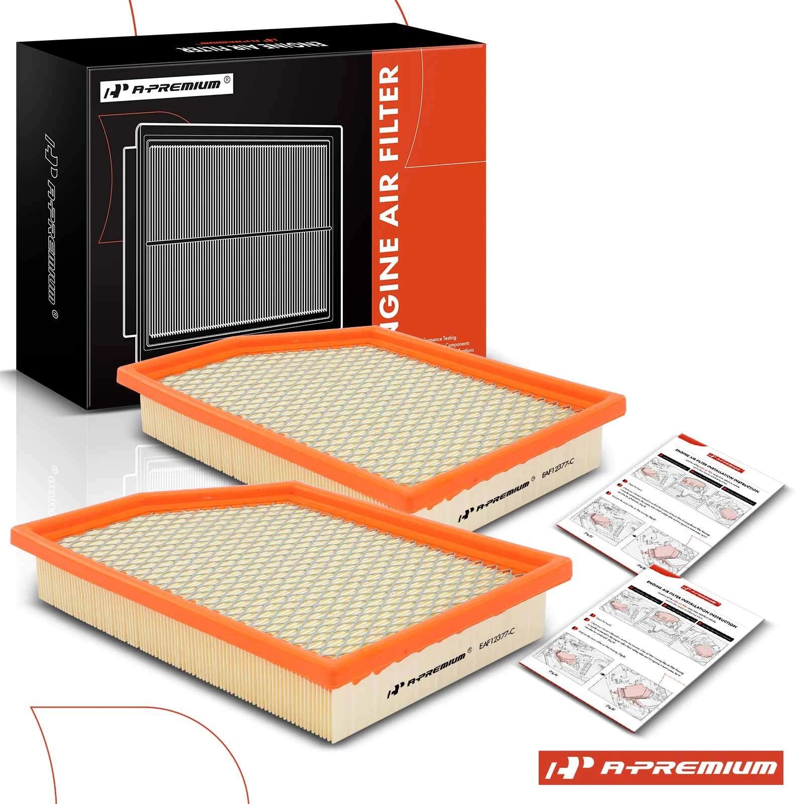 2X Engine Air Filter for Jeep Cherokee (2014–2018)