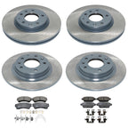 Set of 4 DuraGo Disc Brake Rotors & TRW Ceramic Pads for Fusion Milan MKZ (2006–2012)