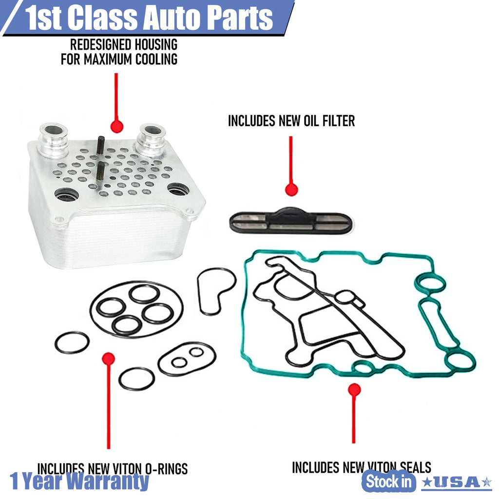 Engine Oil Cooler Kit for Ford 6.0L Powerstroke Diesel (2004–2010)
