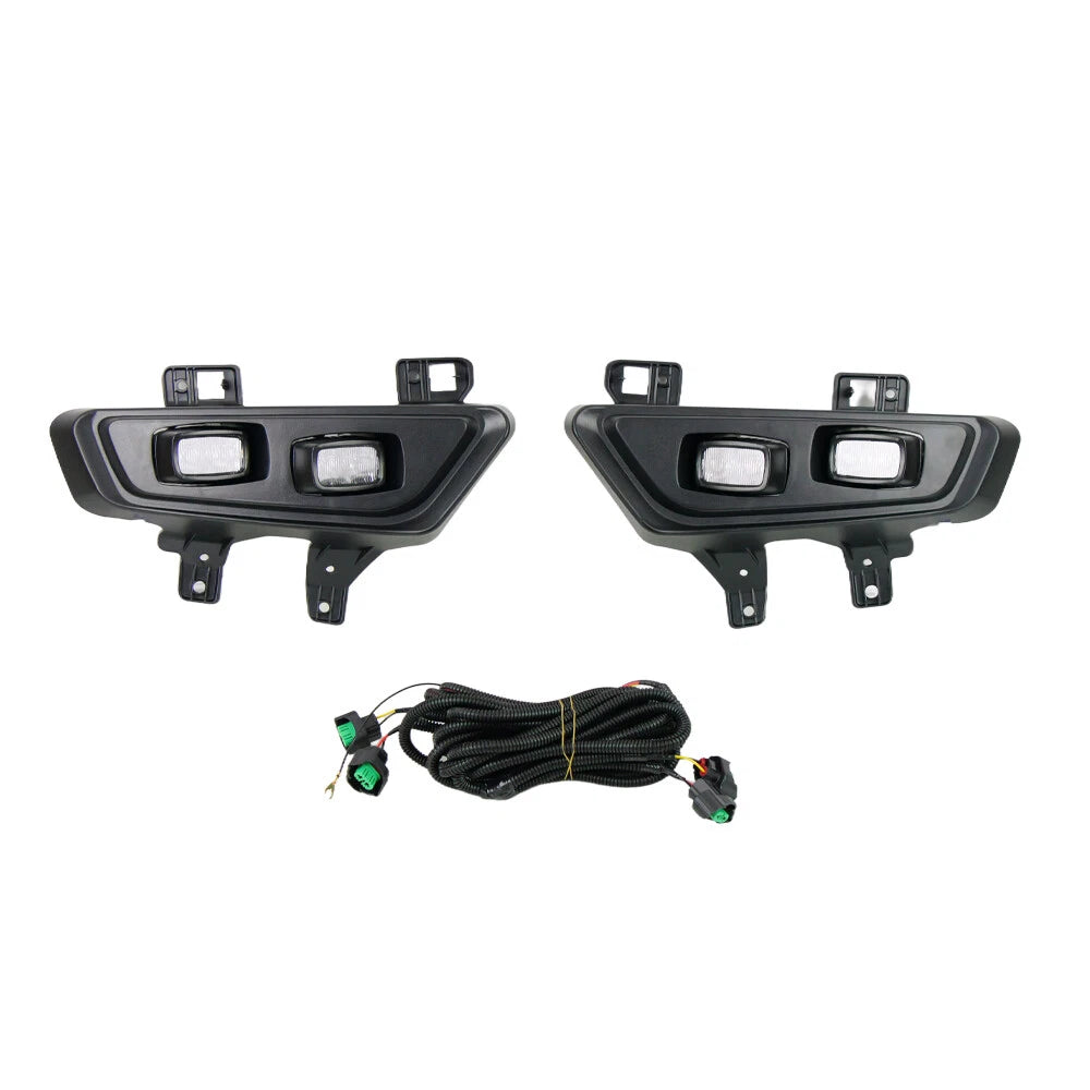 2X White Front Bumper LED DRL Fog Lights for Ford F-150 Raptor (2022–2024)