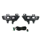 2X White Front Bumper LED DRL Fog Lights for Ford F-150 Raptor (2022–2024)