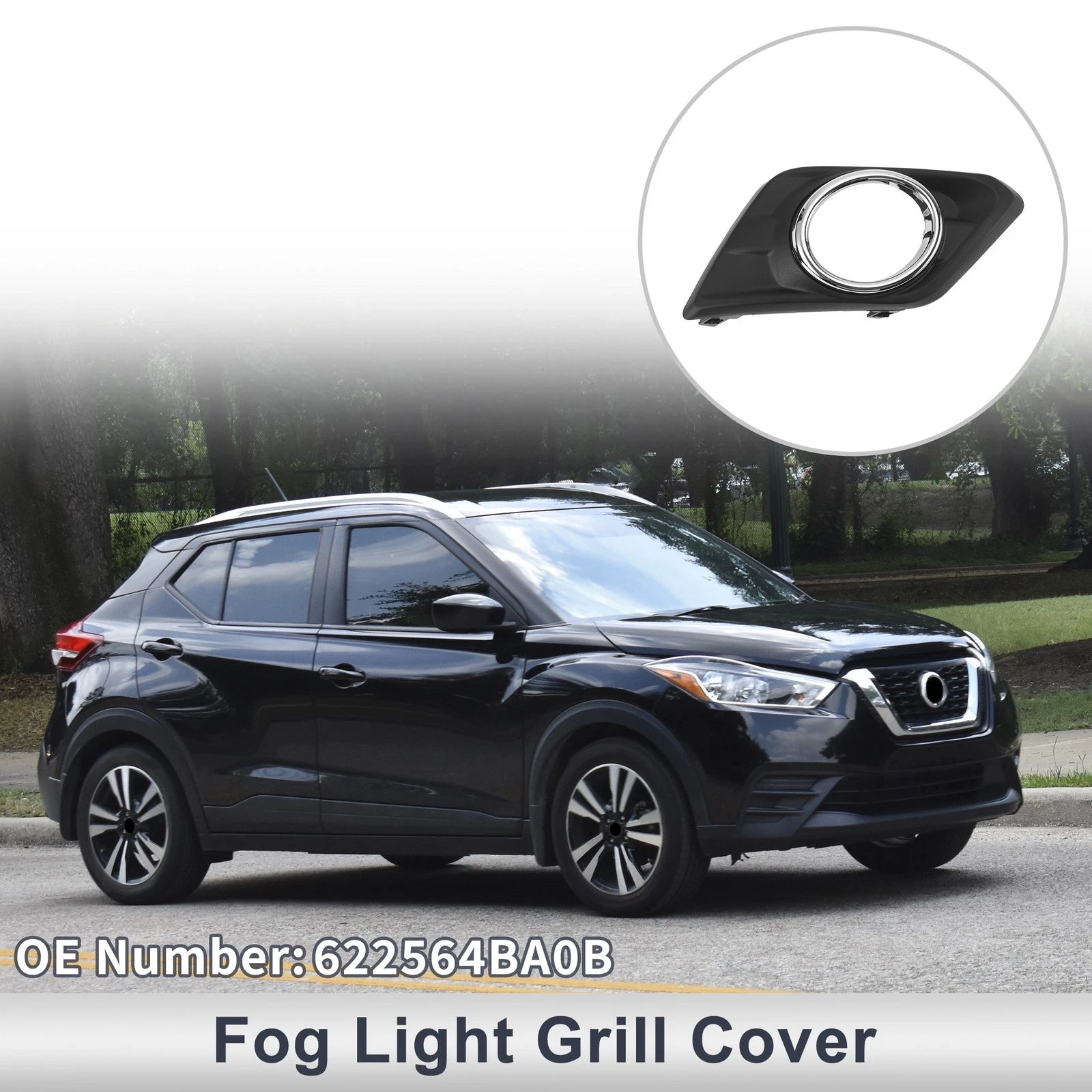 1 Pc Fog Light Grill for Nissan Rogue (2014–2016) No. 622564BA0B