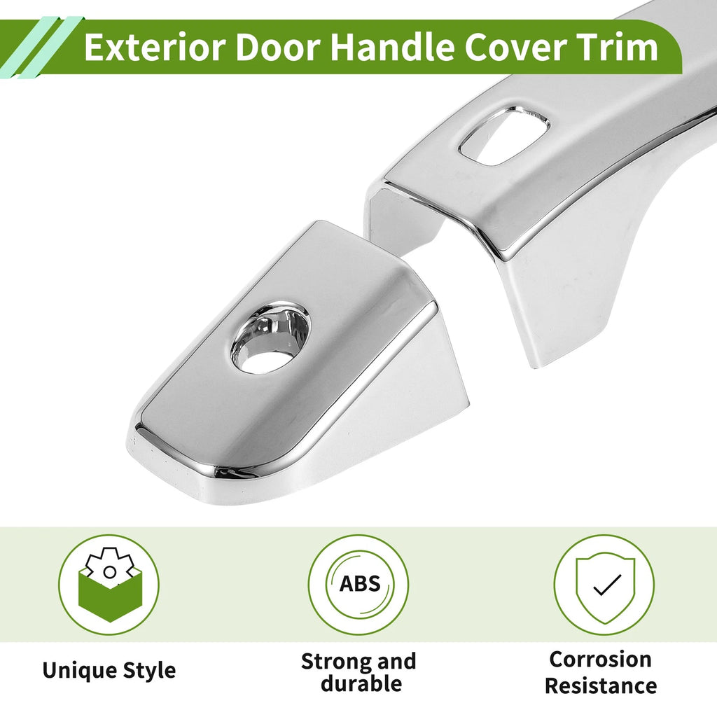 Exterior Door Handle Cover Trim for Chevrolet Colorado (2023–2024) Silver Tone ABS
