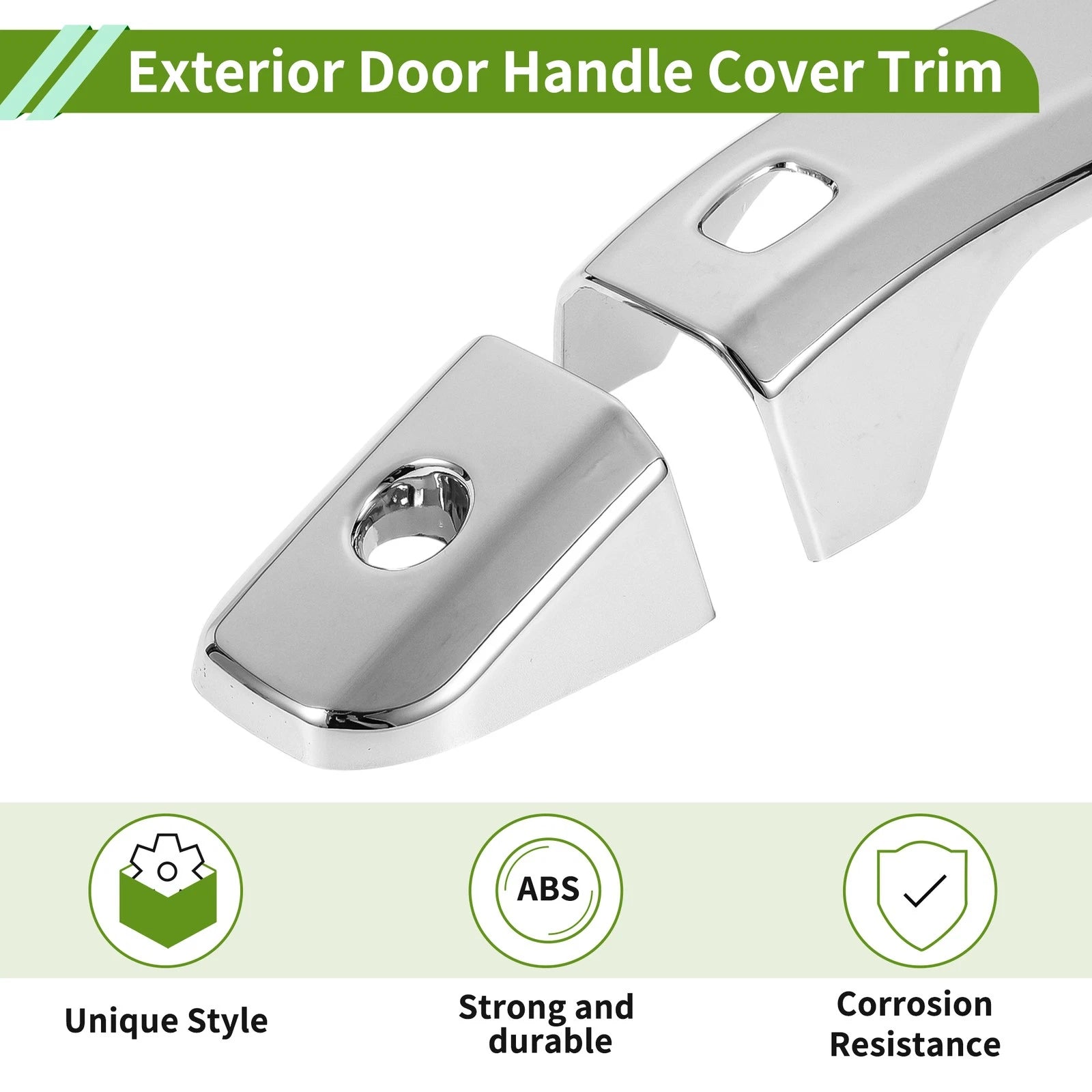 Exterior Door Handle Cover Trim for Chevrolet Colorado (2023–2024) Silver Tone ABS