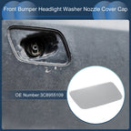 Front Left Washer Nozzle Cover Cap for Volkswagen Passat CC (2008–2012) Silver Tone