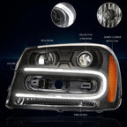 Headlight Replacement for Ford F-150 (2015–2017) Chrome Housing Clear Side