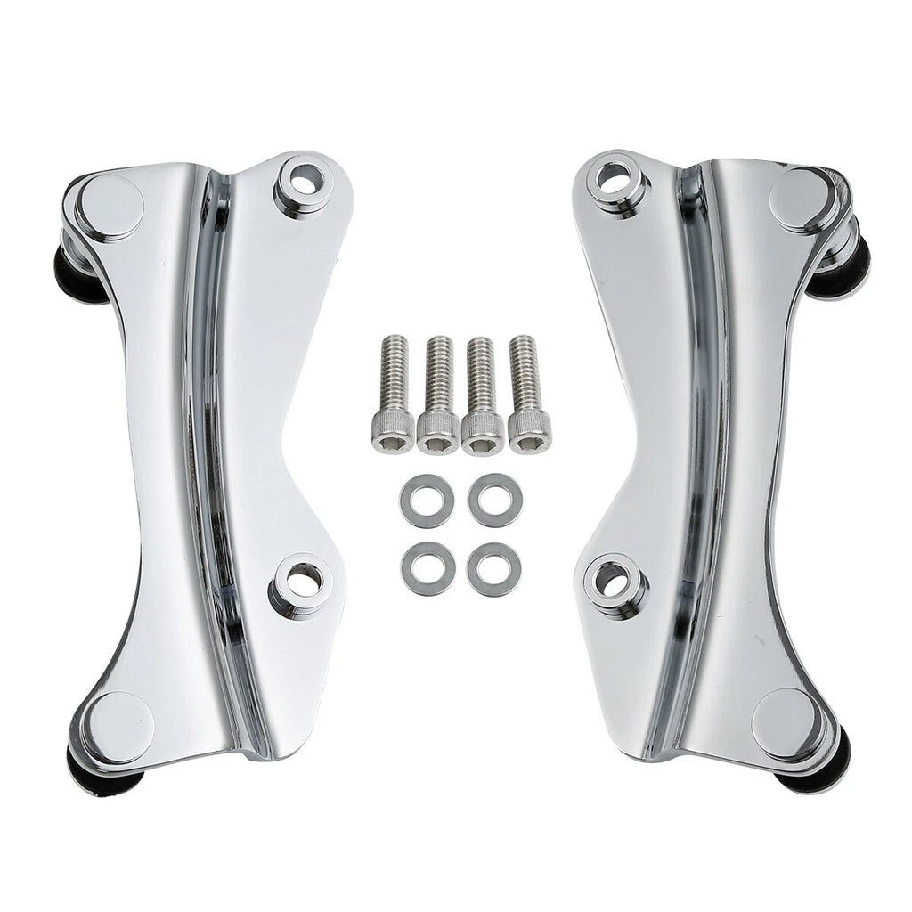 Chrome 4 Point Docking Hardware Kit for Harley Road King, Street Glide (2014–2025)
