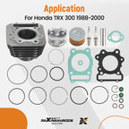 Top End Rebuild Set for Honda TRX300 Fourtrax 300 (1988–2000) with Gaskets