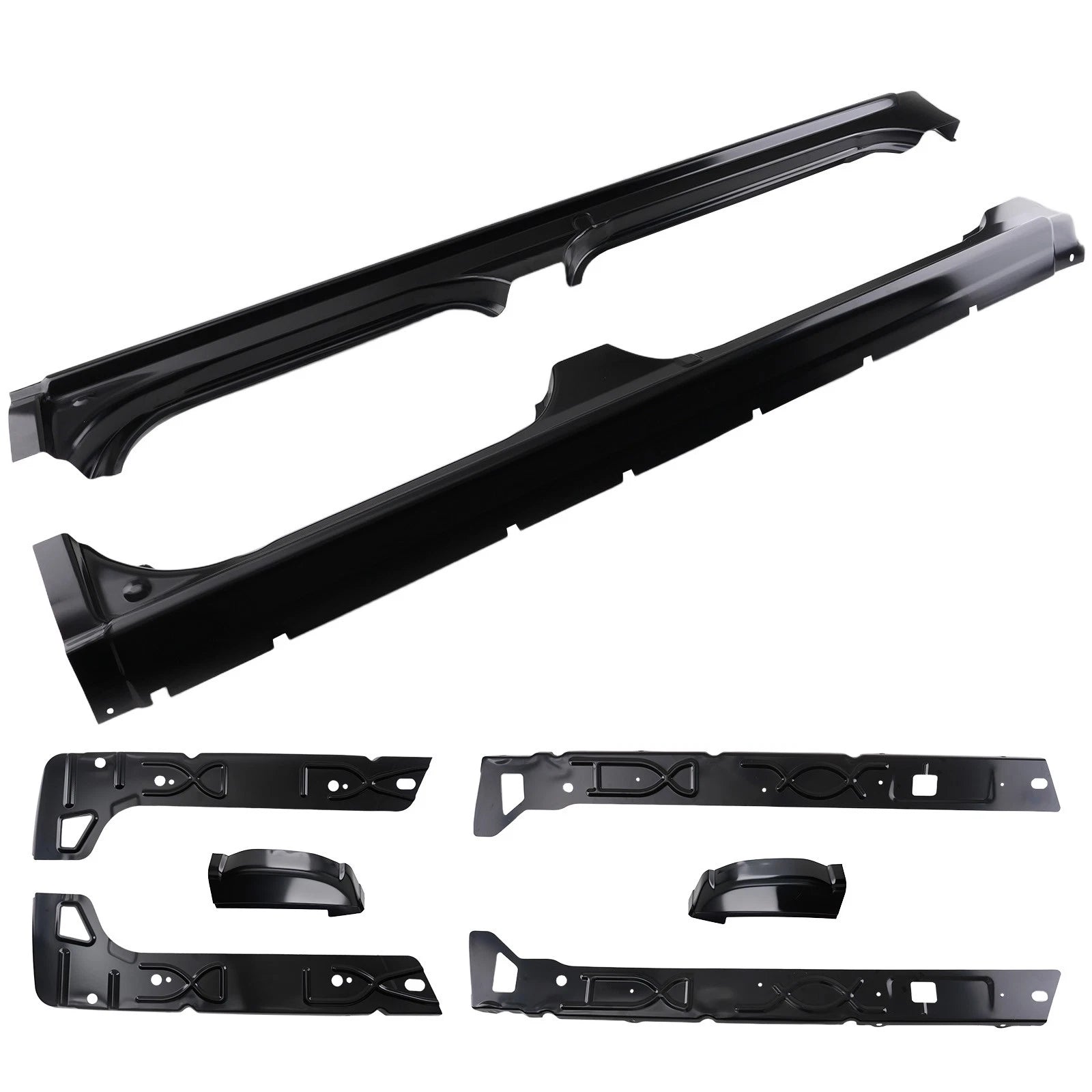 8PC Steel Rocker Panel Kit for Chevy Silverado 1500/2500/3500 (1999–2006)
