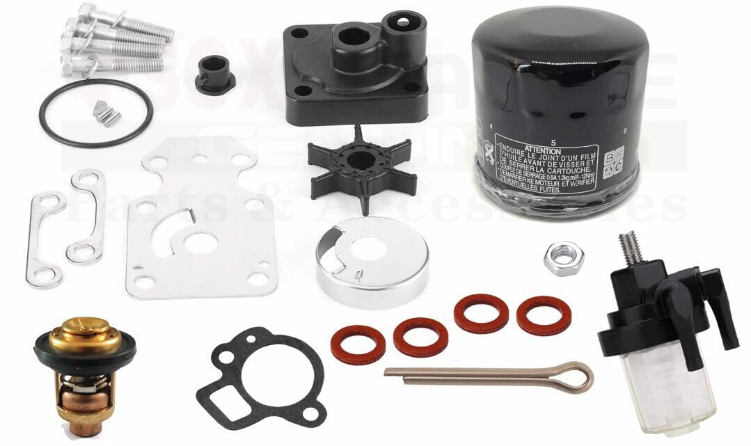 Outboard Maintenance Kit for Yamaha F15C (Thermostat, Fuel Oil Filter)