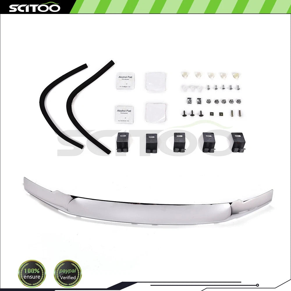 Set of 4 Chrome Stone & Bug Deflectors for Ford F-250/F-350/F-450/F-550 (2017–Present)