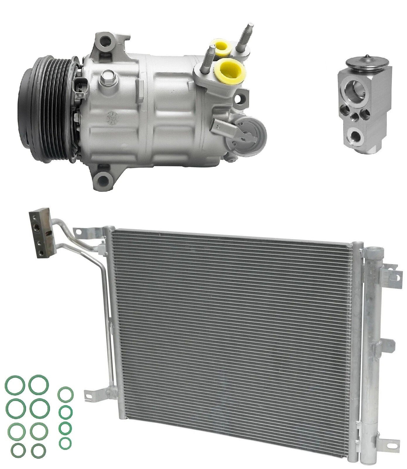 AC Compressor Kit with Condenser for Jeep Wrangler 2.0L (2018–2018)