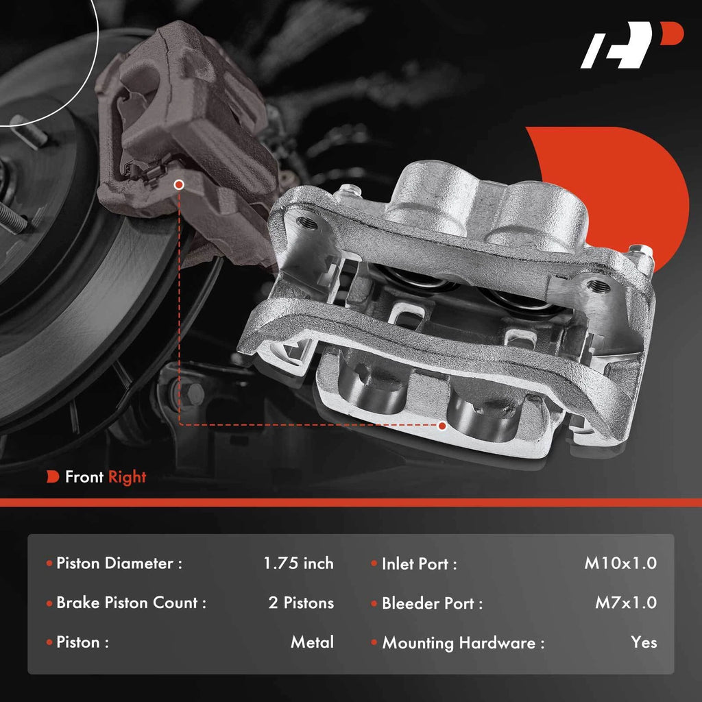 Front Brake Calipers with Brackets for Lexus RX350 Toyota Sienna (2007–2020)