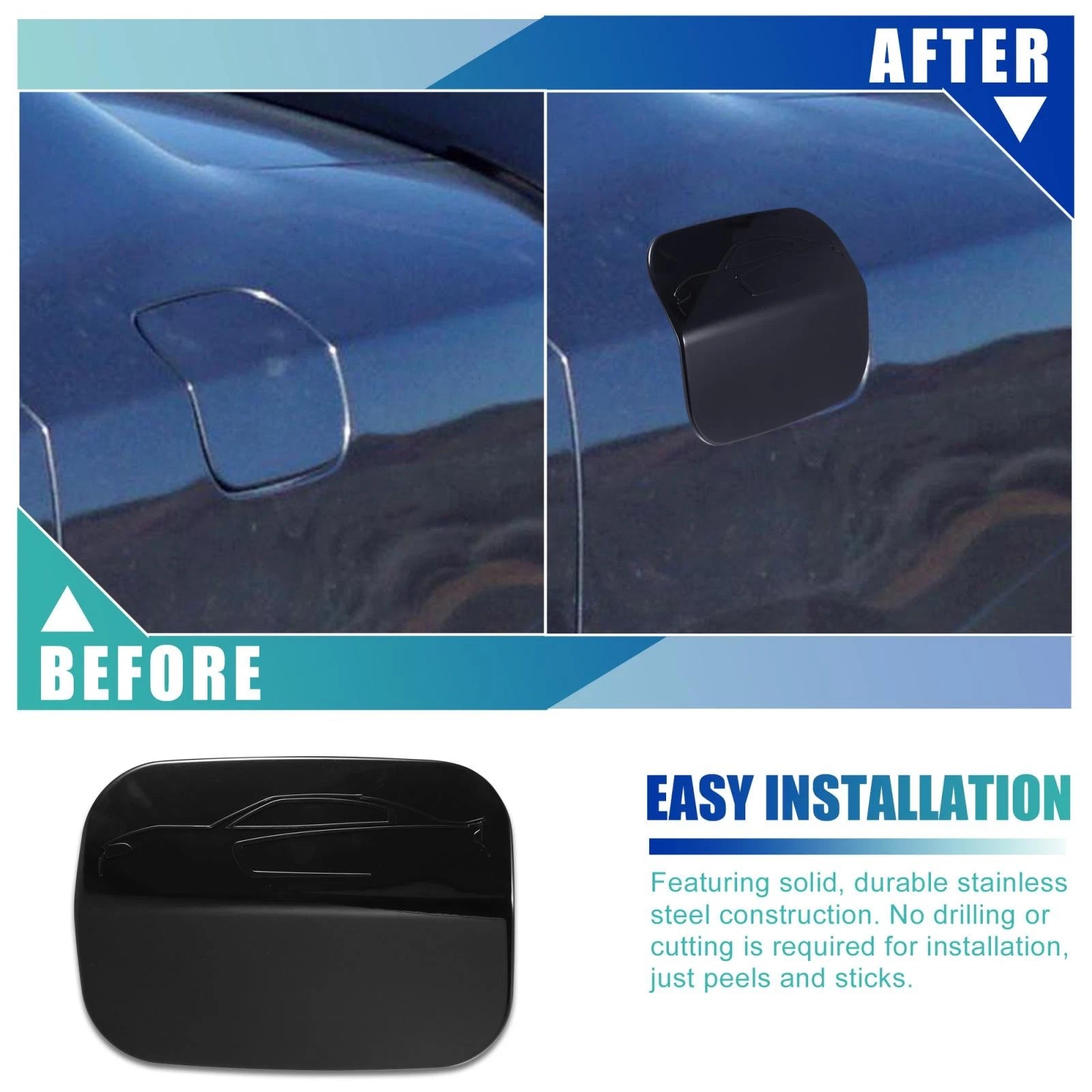 Fuel Tank Cover Door Gas Filler Cap for Dodge Charger (2011–2021)
