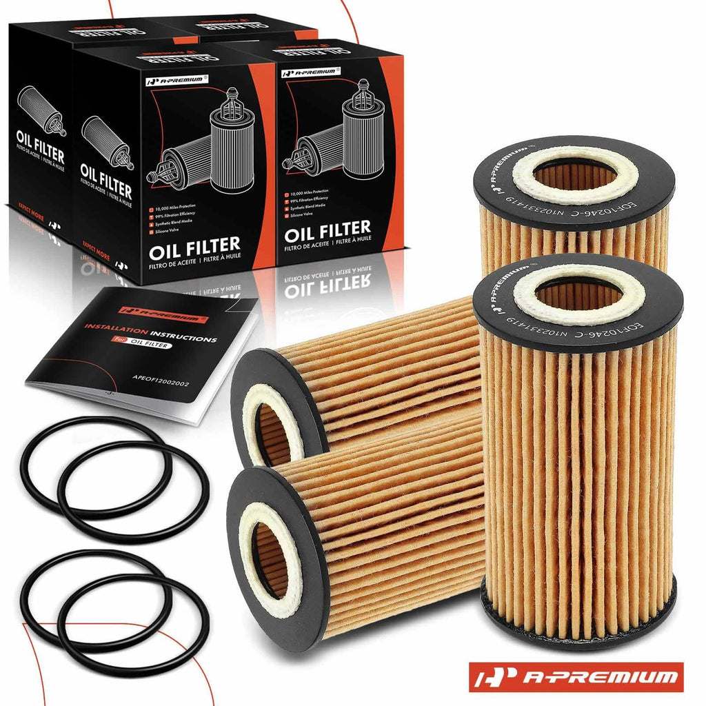 Set of 4 Engine Oil Filters for Chevy Equinox (2018–2019) Malibu (2016–2019) Cruze