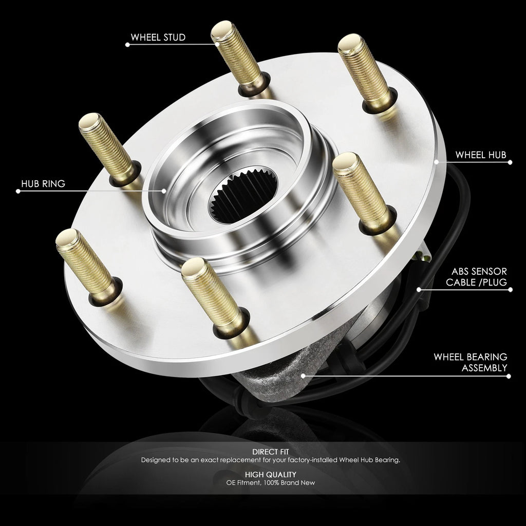 Front Wheel Bearing & Hub Assembly w/ ABS for Nissan Armada QX56 Pathfinder Titan (2004–2007)