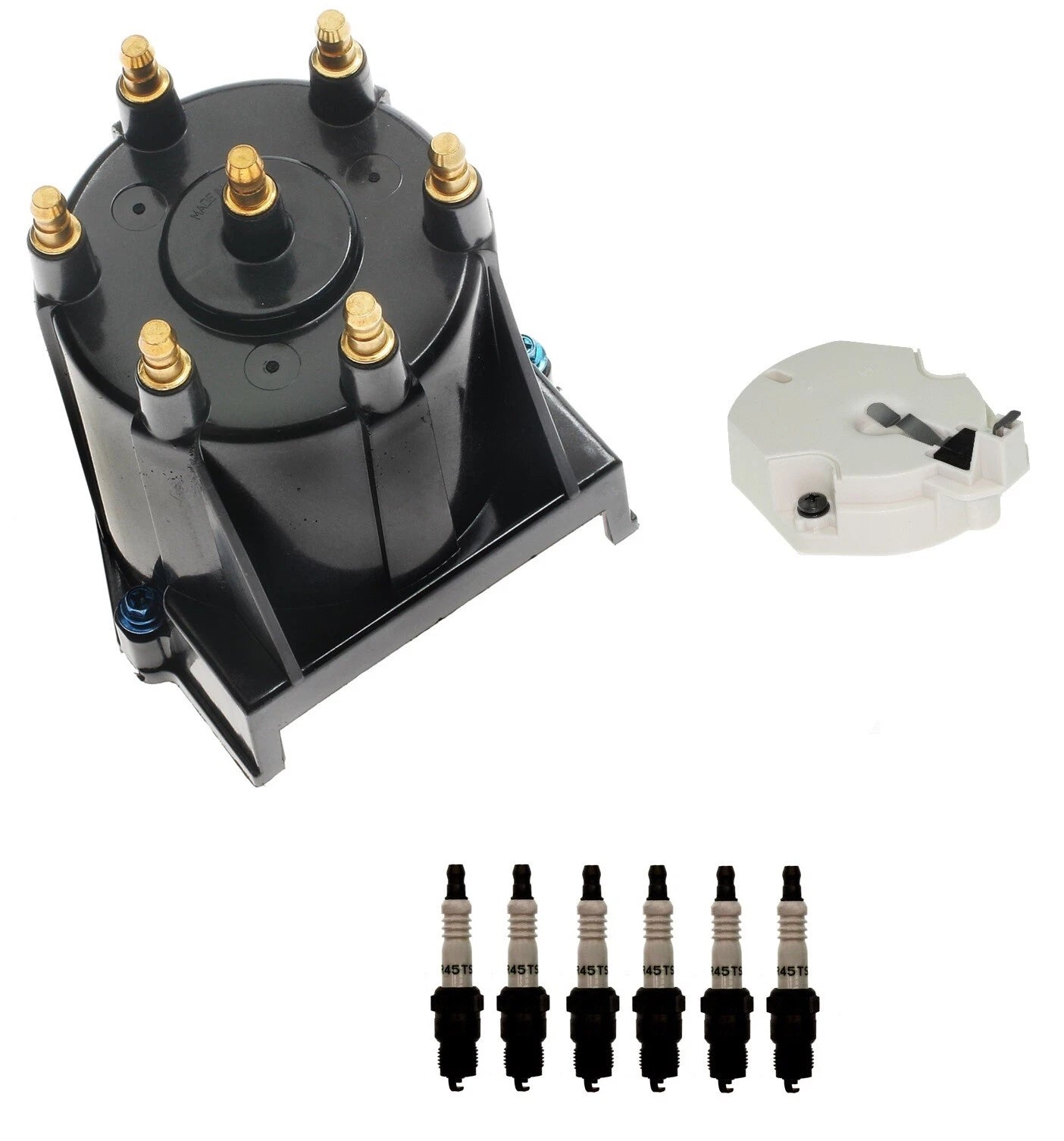 Distributor Rotor Cap & Spark Plugs Kit for Chevy Monte Carlo (1985)