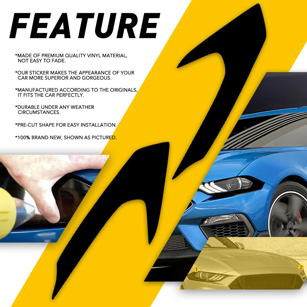 Smoked Blackout Vinyl Overlay Tint for Mustang (2018–2023)