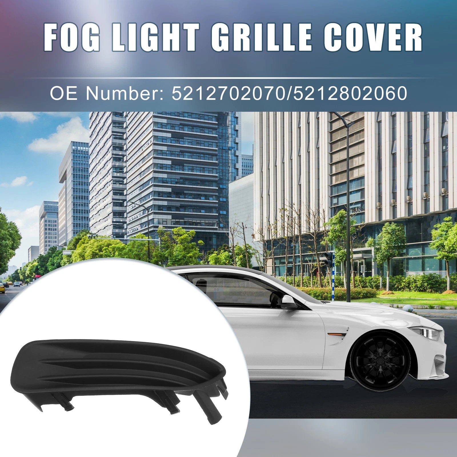 Set of 2 Fog Light Grille Covers for Toyota (NO.5212702070/5212802060)