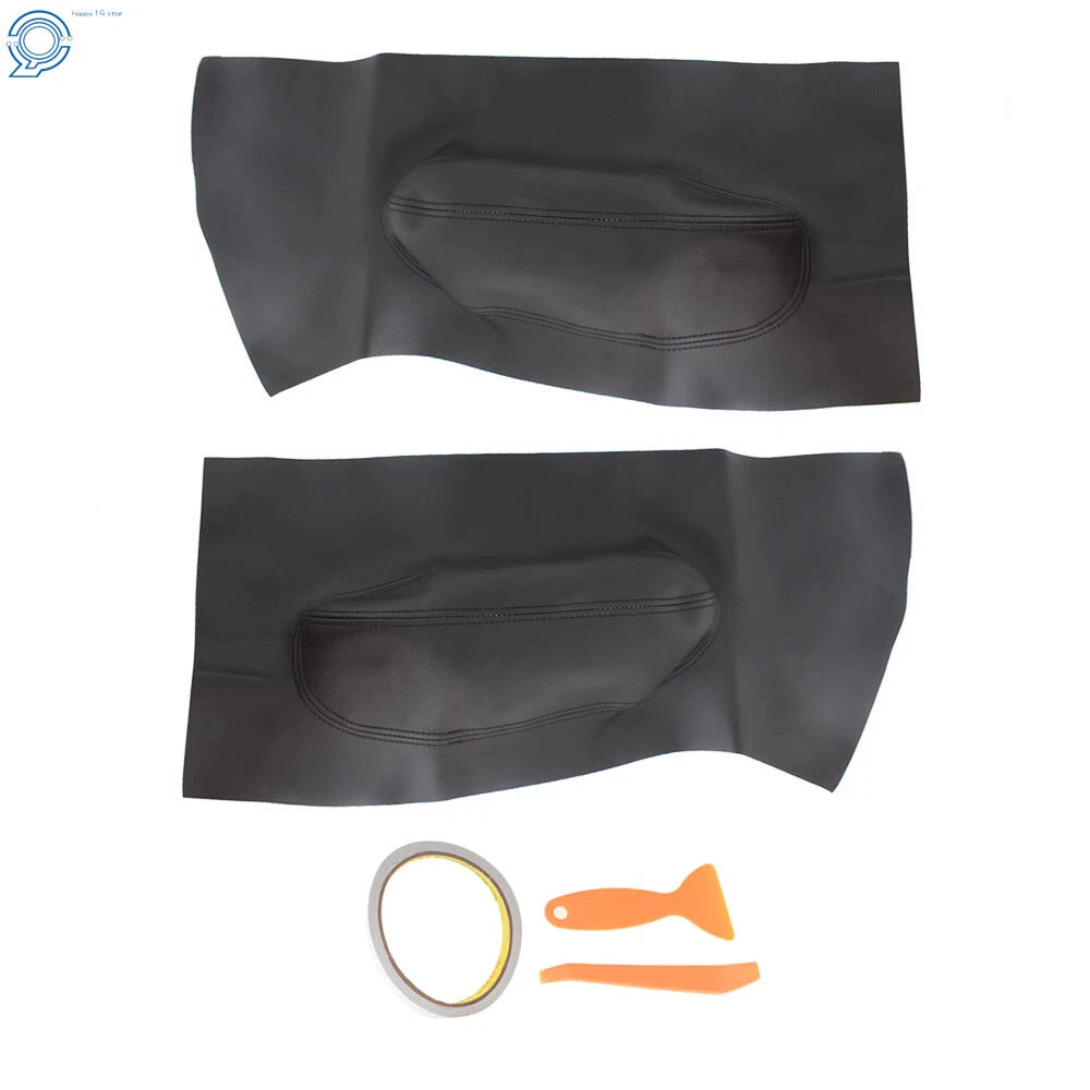 Pair Door Panel Insert Card Leather Cover for Volkswagen Beetle (1998-2010)