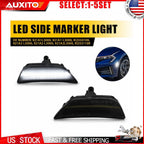 2X Smoke White LED Front Bumper Side Marker Lights for Kia K5 (2021–2023)