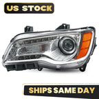 HID Xenon Chrome Headlight for Chrysler 300 (2011–2014) Left Driver Side