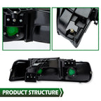 Pair Clear Lens Black Housing Headlights for Silverado/Suburban (1999–2006)