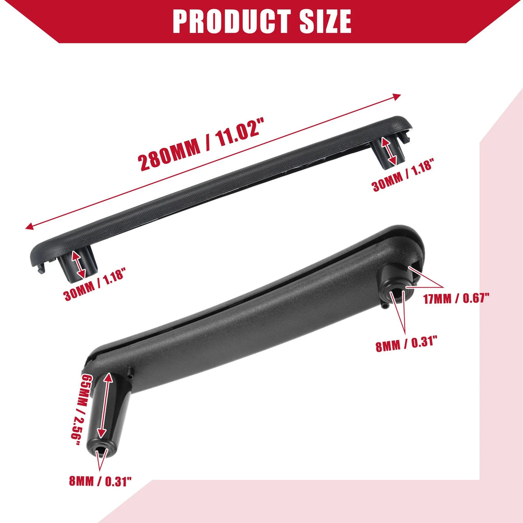 Right Side Door Pull Handle for Mitsubishi Eclipse (2006–2012) Black