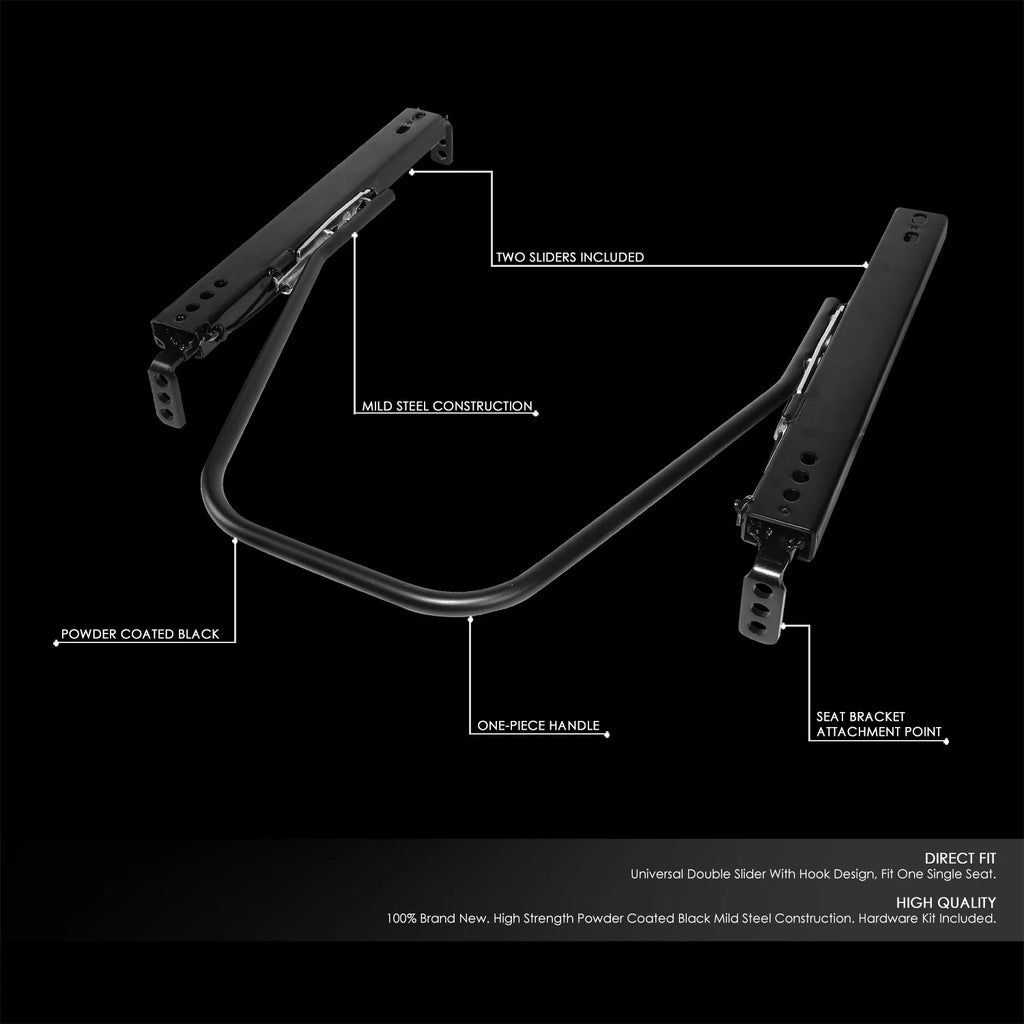 Procar Style Bucket Seat Slider for J2 Engineering (Dual Lock, Bottom/Side Mount)