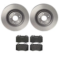 Brembo Front Brake Kit 345mm Disc Rotors Low-Met Pads for MB A209 C209 CLK500 (2003–2009)