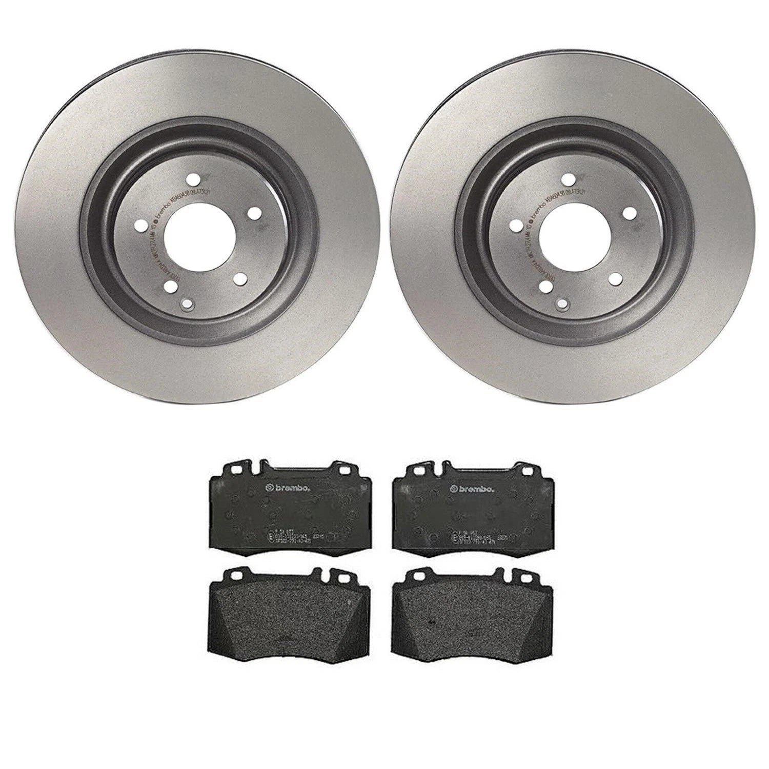 Brembo Front Brake Kit 345mm Disc Rotors Low-Met Pads for MB A209 C209 CLK500 (2003–2009)