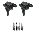 Set of 2 Ignition Coils & 4 Denso Platinum Spark Plugs for Kia Optima (2011–2015)