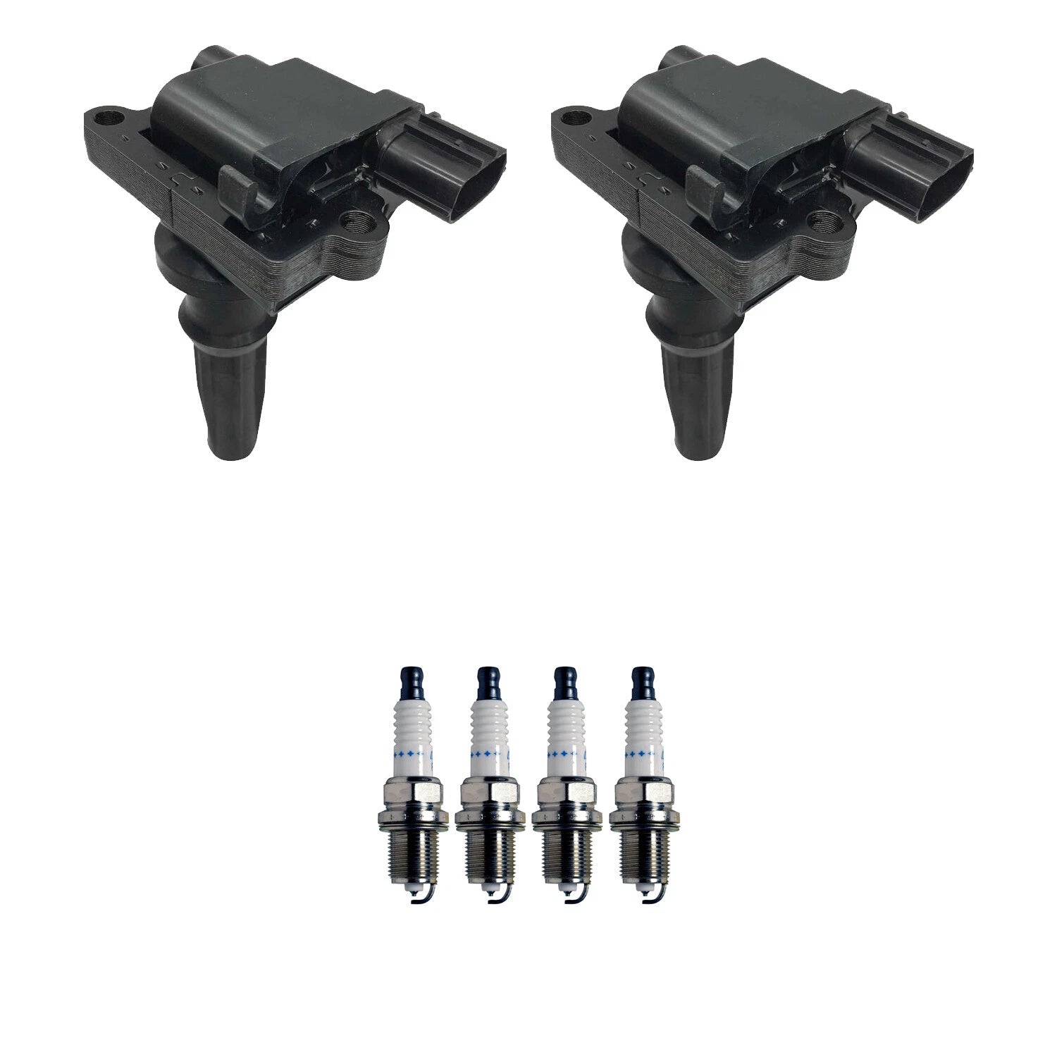 Set of 2 Ignition Coils & 4 Denso Platinum Spark Plugs for Kia Optima (2011–2015)