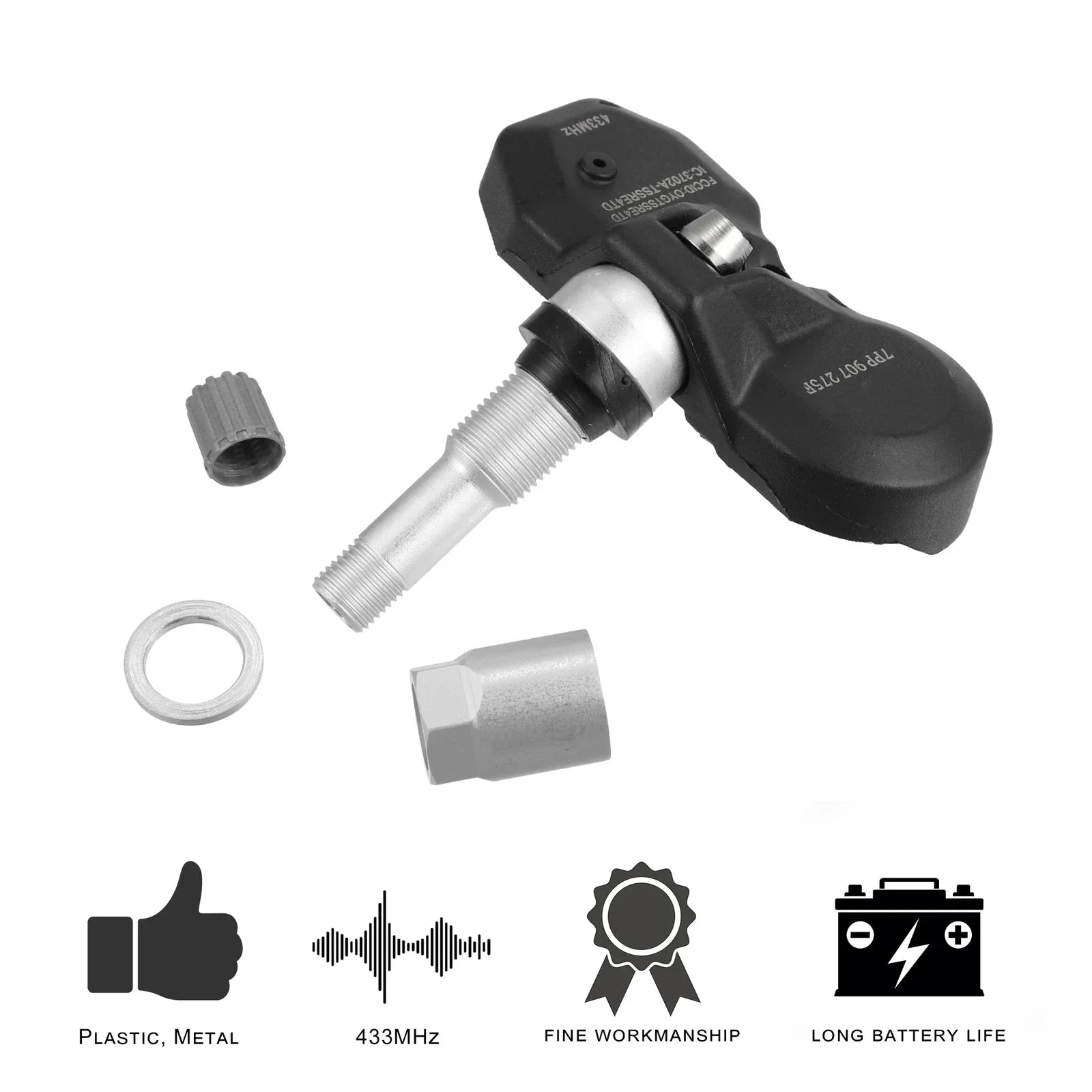 4 x Tire Pressure Sensors TPMS 433MHz for Porsche Audi VW (2010-2023)