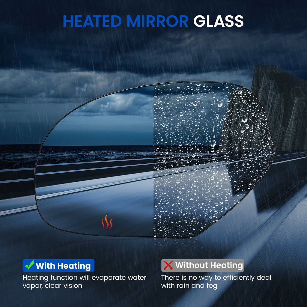 Driver Left Side Mirror Glass Heated Signal for Chevy Suburban (2007-2013)