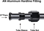 10AN Female Hardline Tube Nut & Sleeve Fitting for 5/8" OD Aluminum Tubing